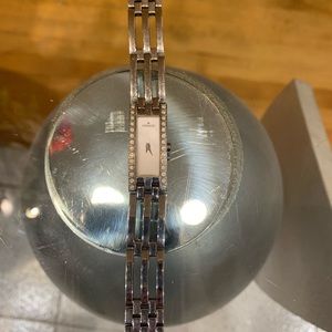 Ladies Movado Esperanza Watch MOP Rectangle Dial Diamond Bezel 84 H5 140…